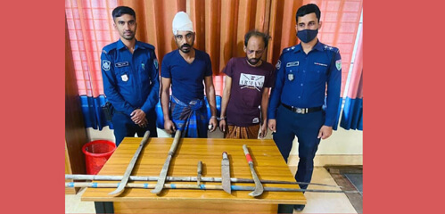 মাধবপুরে অস্ত্রসহ ২ ডাকাত গ্রেফতার