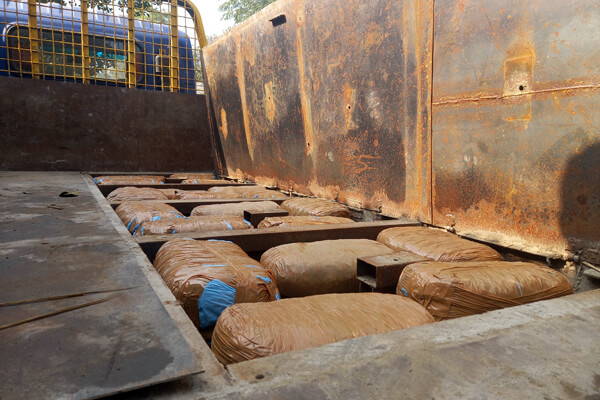 মাধবপুরে অভিনব কায়দায় গাঁজা পাচার,আটক দুই