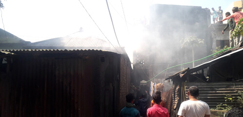 নবীগঞ্জে ভয়াবহ  অগ্নিকান্ড