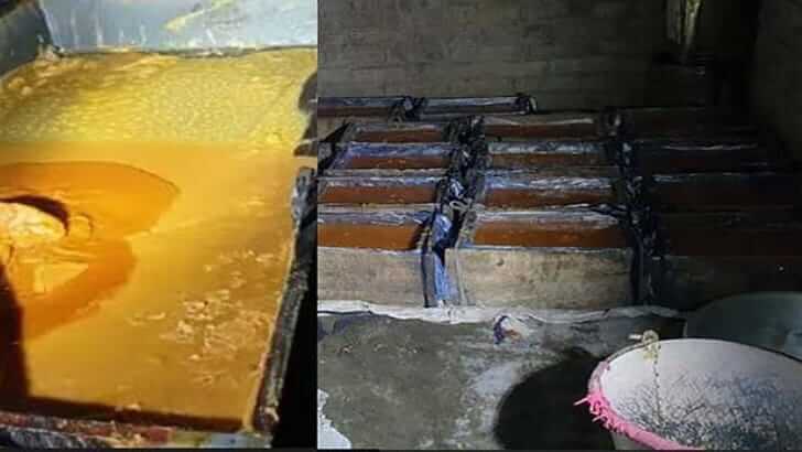 চিনি চুন হাইড্রোজ ফিটকিরি ডালডায় তৈরি হচ্ছে গুড়!