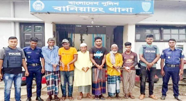 হবিগঞ্জে মোশাহিদ হত্যাকান্ডের ঘটনায় ৬ আসামী রিমান্ডে