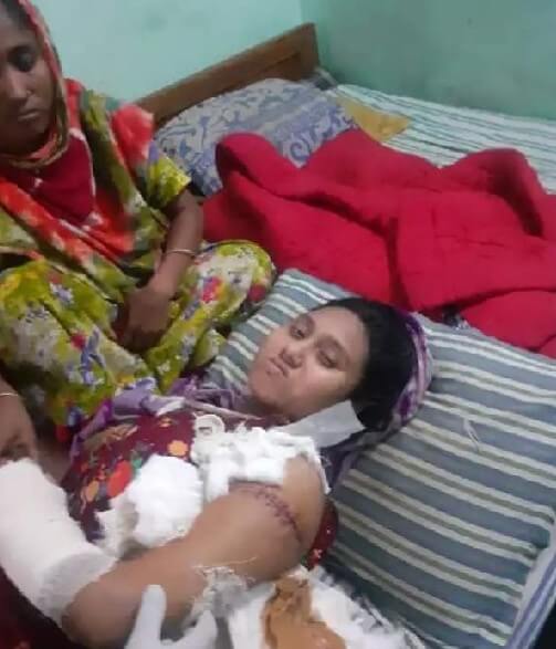 মাধবপুরের সেই তরুণীর চিকিৎসায় ইউএনওর অনুদান