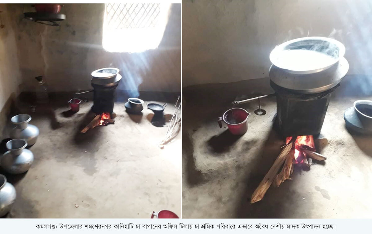 কমলগঞ্জে চা বাগানে উৎপাদিত ‘চোলাই’ ও ‘হাড়িয়া’ মাদকে বিপর্যস্ত যুবসমাজ; পরিবারে চলে হানাহানি