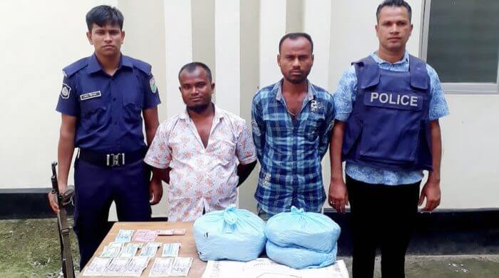 চুনারুঘাটে গাঁজাসহ ২ মাদক ব্যবসায়ী গ্রেফতার