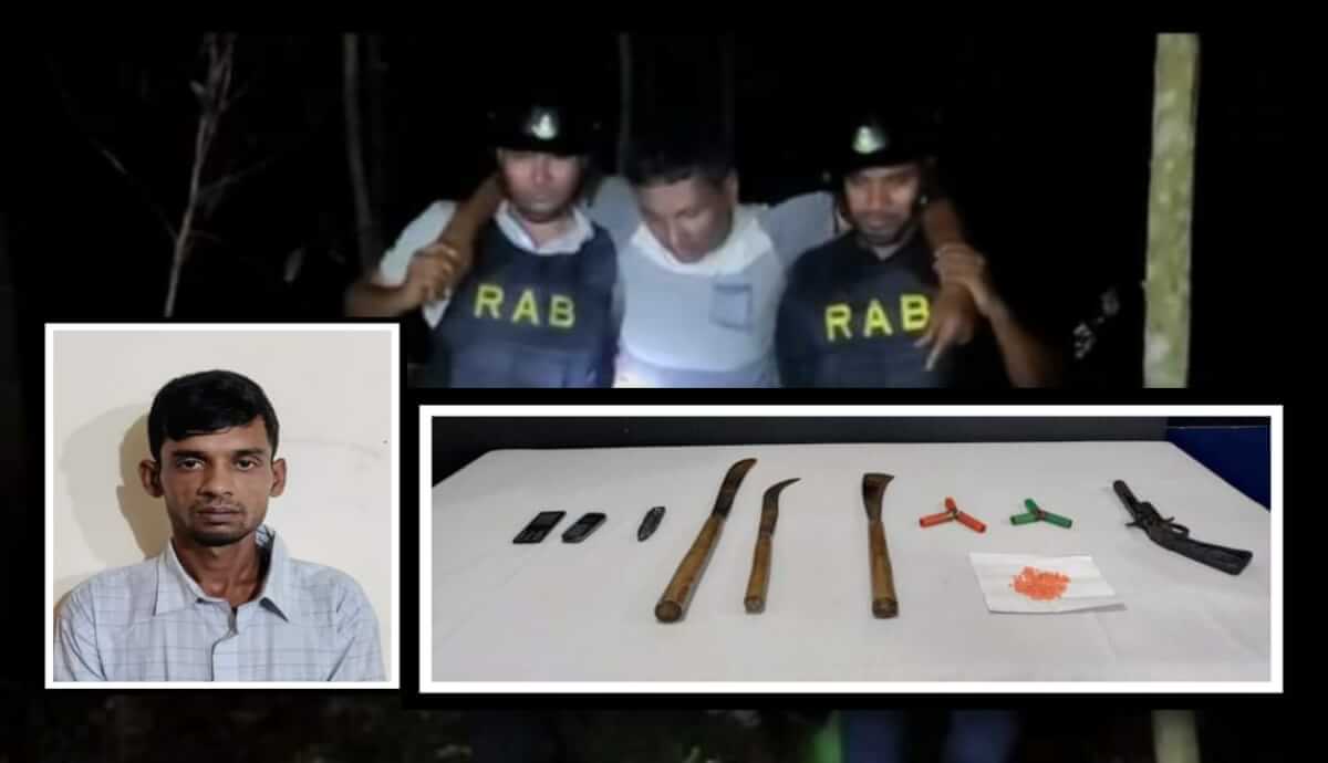 পুলিশ সদস্যের কব্জি বিচ্ছন্নের ঘটনার কুখ্যাত আসামী কবির র্যাবের হাতে আটক।