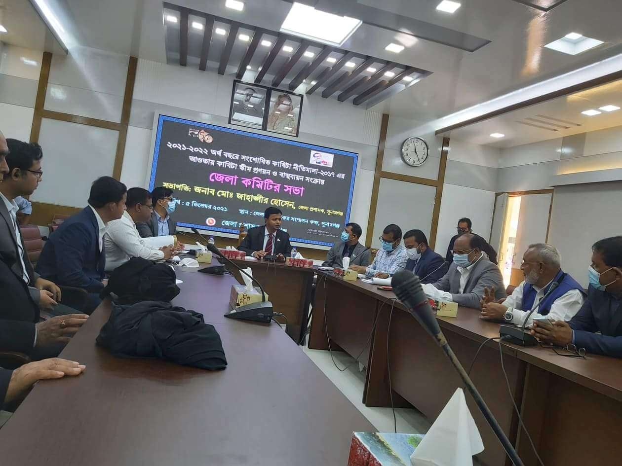 সুনামগঞ্জে হাওরের বাধঁ নির্মাণ কাজের মানের ব্যাপারে কোন আপোষ নেই