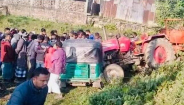 নবীগঞ্জে সিএনজি ও ট্রাক্টরের মুখোমুখি সংঘর্ষে নিহত ২