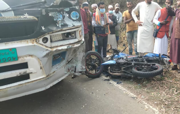কুলাউড়ায় বাস-মোটরসাইকেল সংঘর্ষে দুই বিদ্যুৎকর্মী নিহত