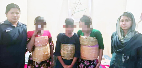 ঢাকা-সিলেট মহাসড়কের মাধবপুর দিয়ে মাদক পাচার, ৩ নারী আটক