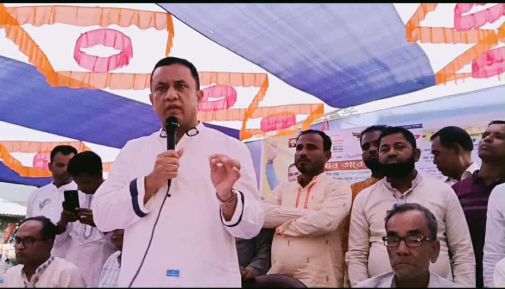 ৩১ দফা ও ধানের শীষের পক্ষে শাল্লায় গণজোয়ার: অ্যাডভোকেট পাবেলের বিশাল জনসভা