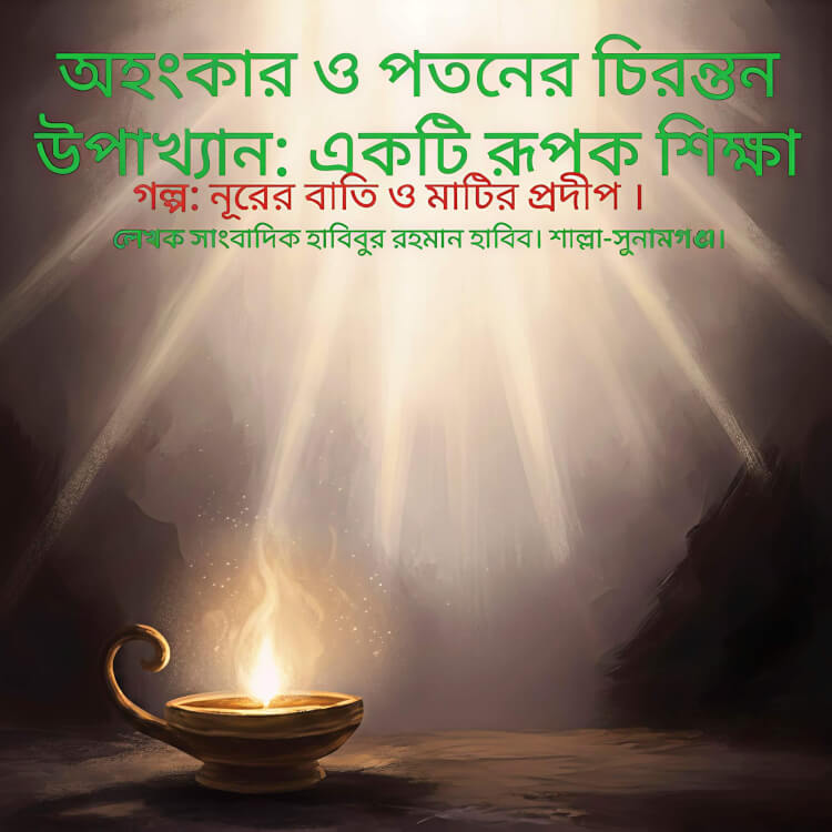 নুরের বাতি ও মাটির প্রদীপ