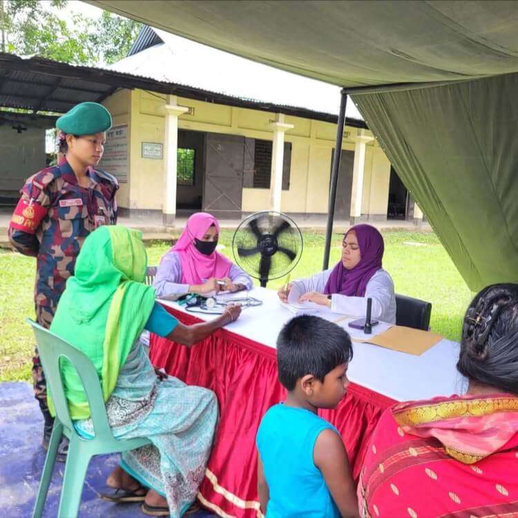 জুড়ী সীমান্তে বিজিবির ফ্রি মেডিকেল ক্যাম্প
