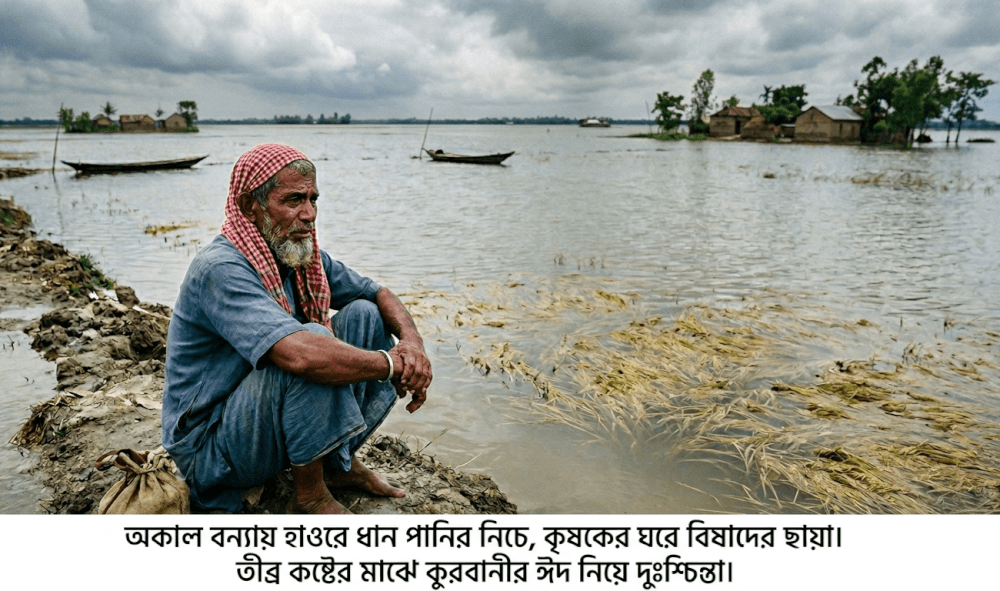 চোখের জলে ভাসছে স্বপ্ন: হাওরে এবার কেমন কাটবে কুরবানীর ঈদ?